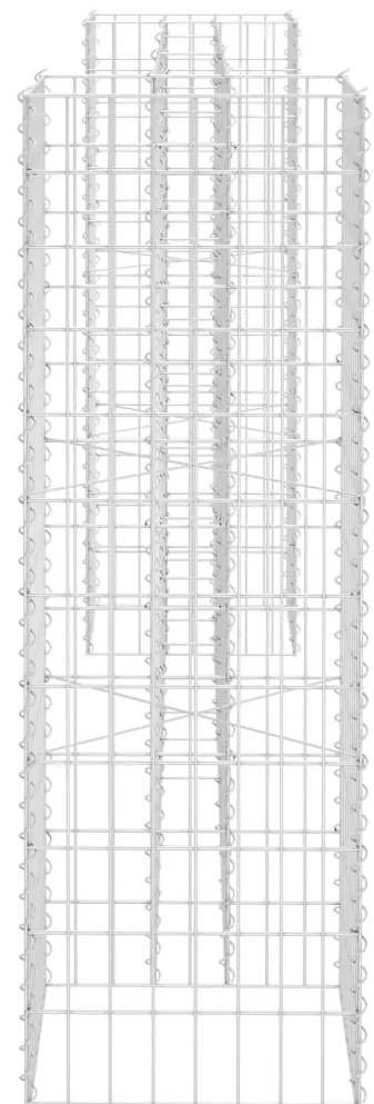 Gabião em forma de H fio de aço 260x40x120 cm