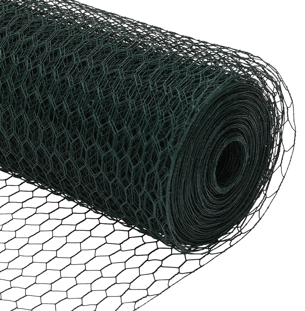 Cerca Hexagonal vidaXL Verde 1,2x100 m Aço
