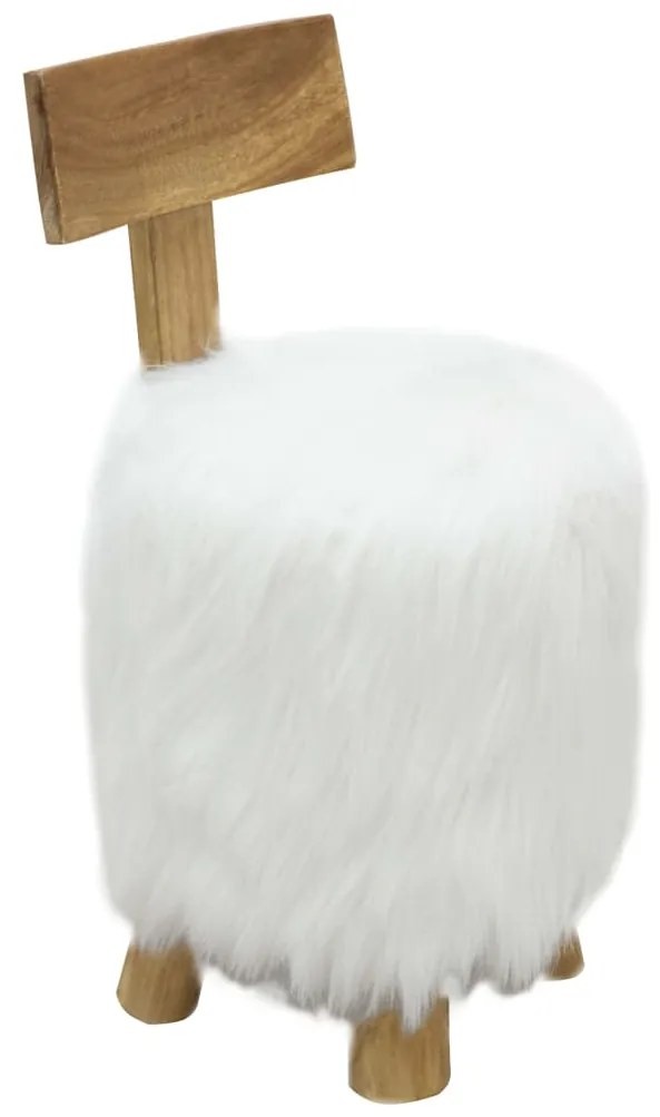 vidaXL Banco madeira de teca maciça branco