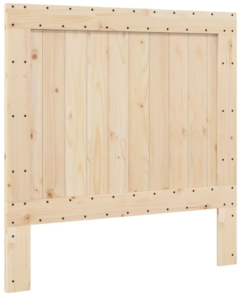 Estrutura de cama com cabeceira 100x200cm pinho maciço cinza