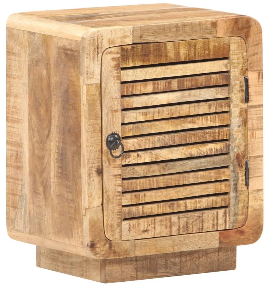 Mesa de cabeceira 40x30x50 cm madeira de mangueira áspera