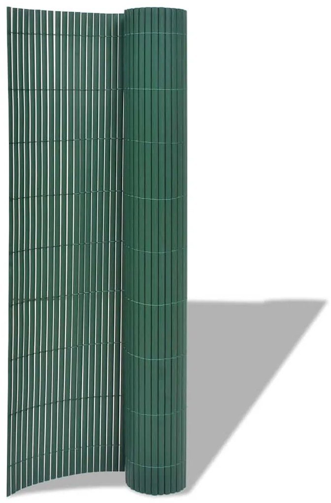 Cerca de jardim dupla face PVC 90x500 cm verde