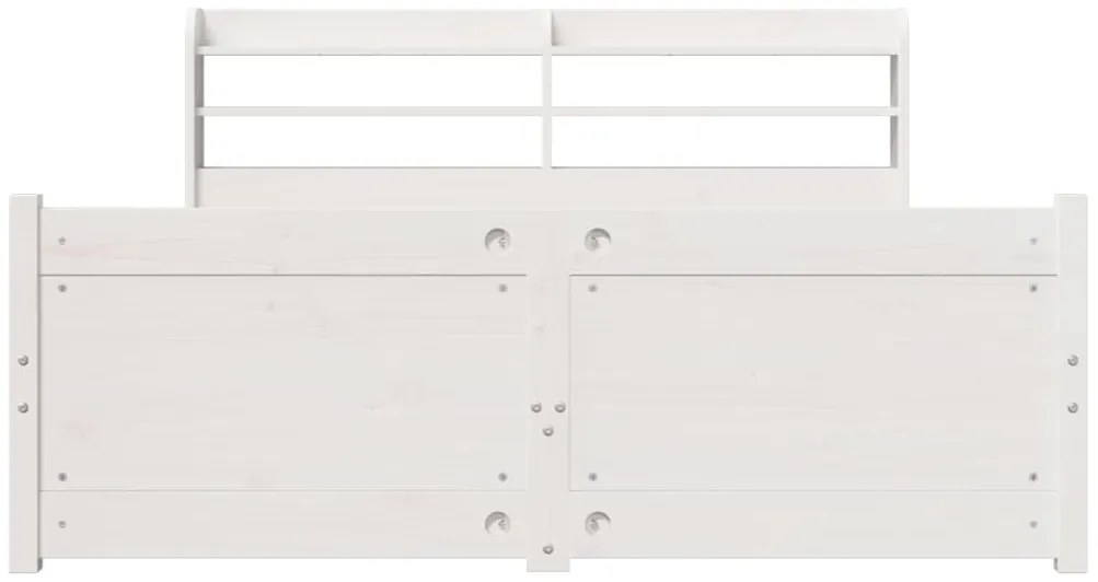 Estrutura de cama c/ cabeceira sem colchão 140x190 cm branco