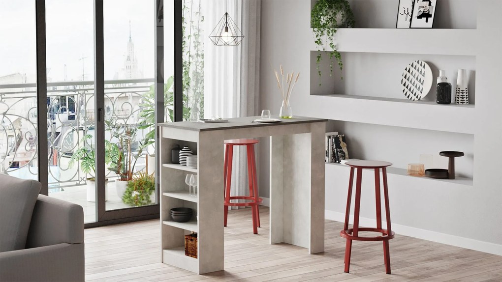 Mesa de Bar ST1 – Cinza – 120 cm x 101,8 cm x 51,6 cm