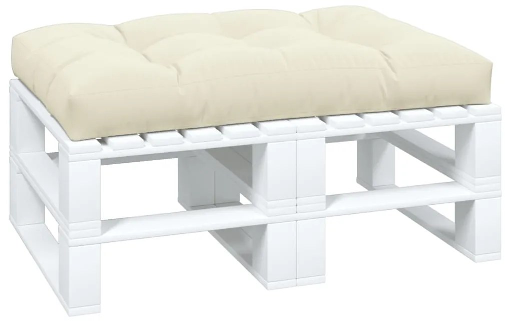 Almofadão para sofá de paletes 120x80x12 cm tecido creme