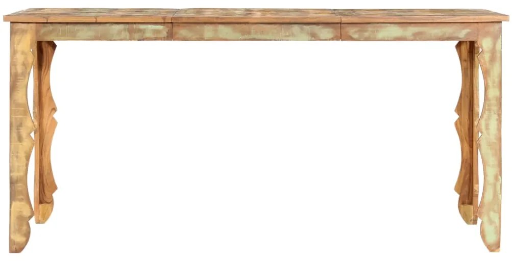 Mesa de jantar 160x80x76 cm madeira recuperada maciça