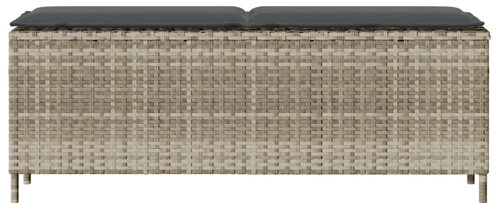 Banco de jardim com almofadão 110x30x40,5 cm vime PE