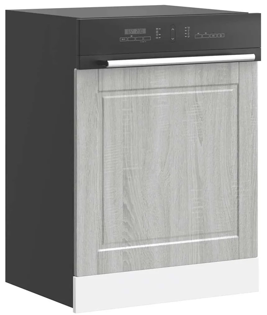 vidaXL Painel máquina lavar louça Porto cinzento sonoma 60x1,5x67 cm