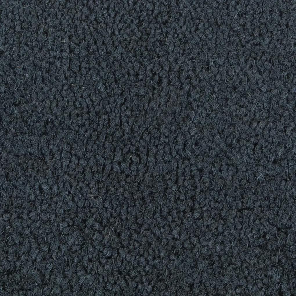 Tapete porta semicircular 60x90 cm fibra coco tufada cinzento