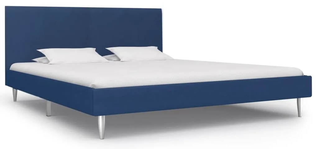 Estrutura de cama 180x200 cm tecido azul