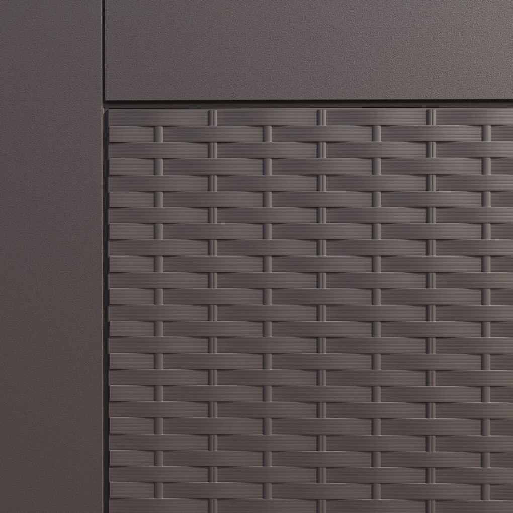 Caixa exterior para almofadas 310L 119 x 48 x 60 cm Castanho