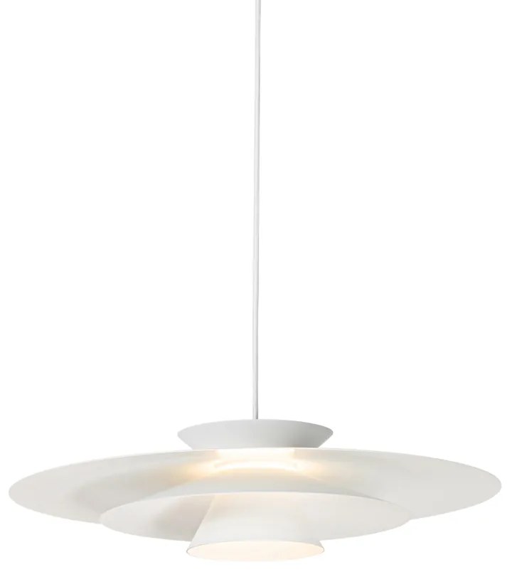 Candeeiro de suspensão design branco com LED regulável em 3 níveis - Pauline Design,Retro