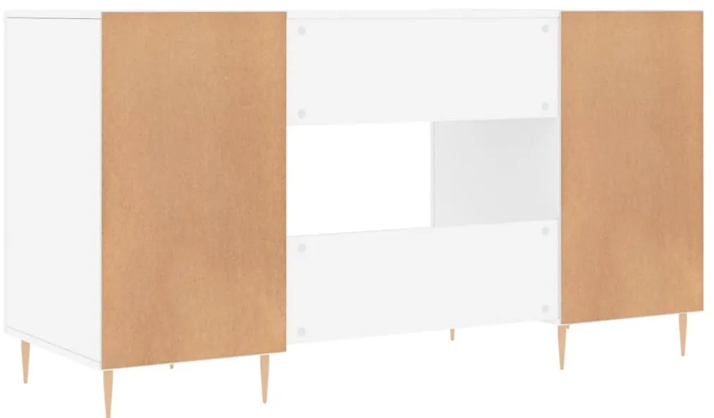 Secretária 140x50x75 cm derivados de madeira branco