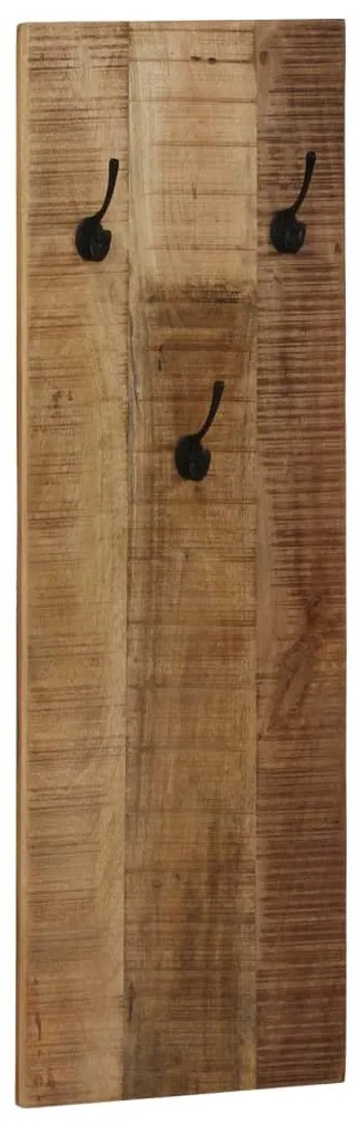 Bengaleiro parede 2 pcs madeira mangueira maciça 36x110x3 cm