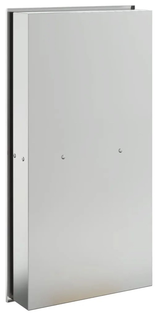 Nicho parede p/ duche 32x62x9 cm aço inoxidável prata escovada