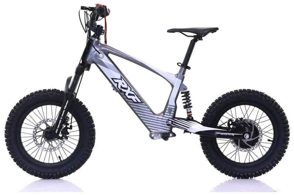 Bicicleta elétrica infantil sem pedais 500W 36V 5Ah 16” RXF Evo Cinzenta