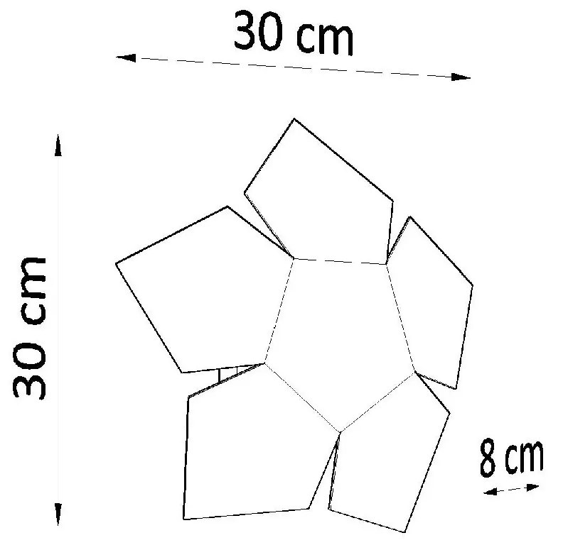 Aplique Candeeiro de parede AÇO PENTA Branco