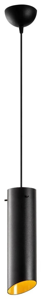 Candeeiro de Teto Sivani – Preto e Amarelo – Diâmetro 8 cm x Altura 11