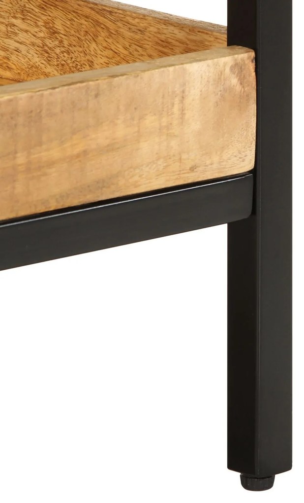 Mesa de Apoio 45x45x45 cm Madeira Sólida de Mangueira Rugosa