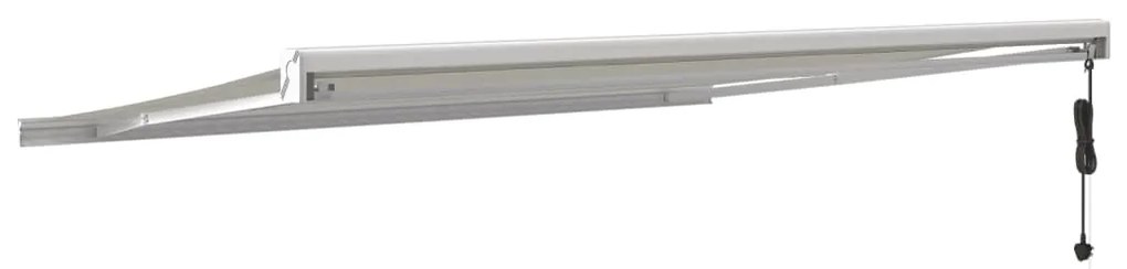 Toldo retrátil 4x3 m tecido e alumínio cor creme