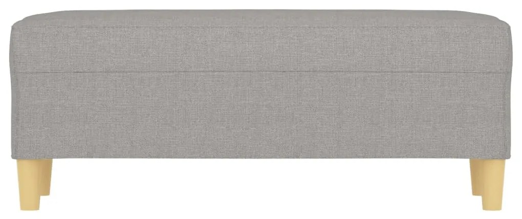 Banco 100x35x41 cm tecido cinza-claro