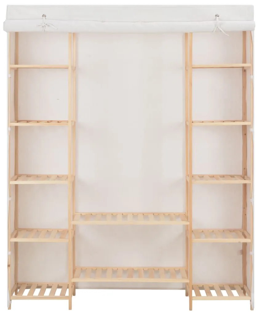 Roupeiro 135x40x170 cm tecido branco