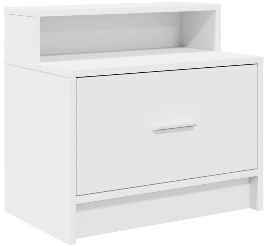 Mesas de cabeceira com gaveta 2 pcs 51x31x47 cm branco