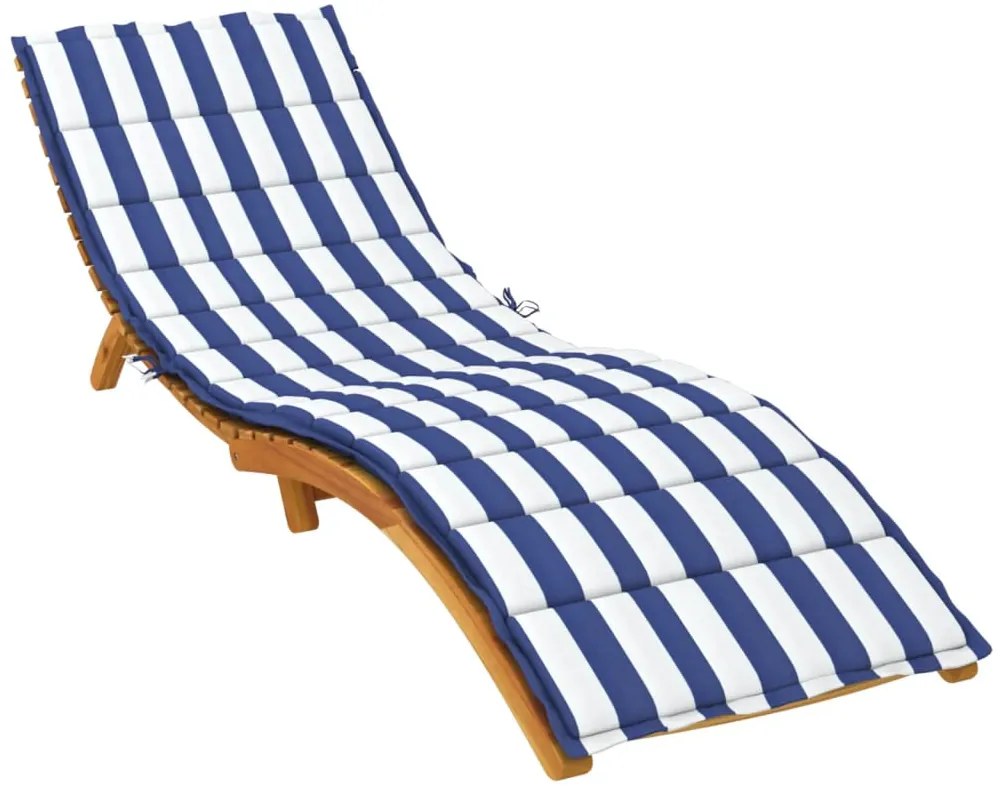 Almofadão p/ espreguiçadeira tecido oxford riscas azul/branco