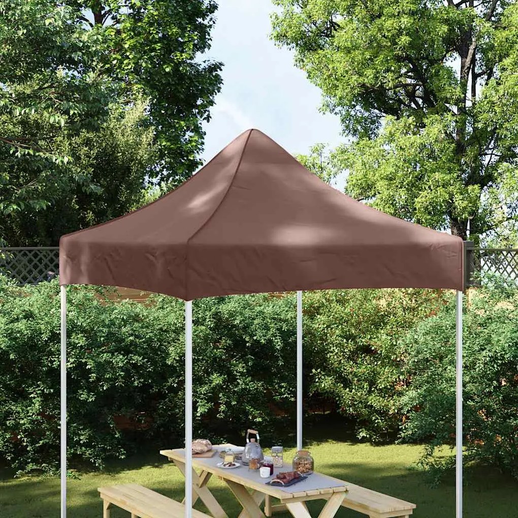 vidaXL Teto para tenda de festas 2x2 m 270 g/m² castanho