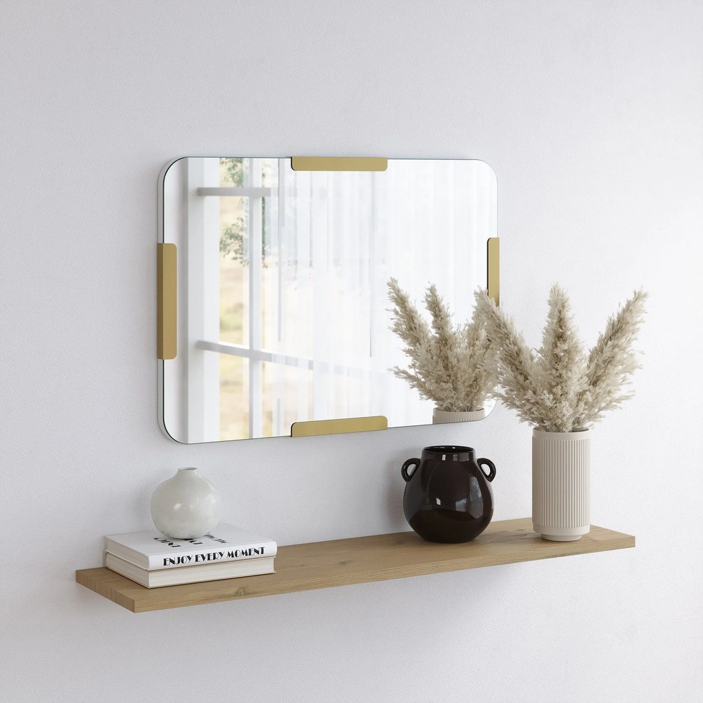 Espelho Decorativo Pera – Dourado – 50x70 cm