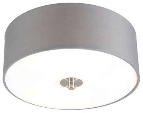 Candeeiro de teto rústico cinzento 30 cm - Drum Moderno,Country / Rústico