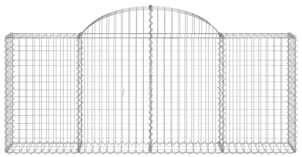 Cestos gabião arqueados 13pcs 200x30x80/100cm ferro galvanizado