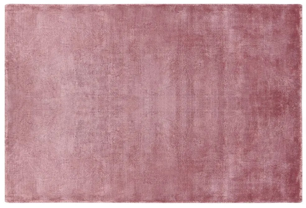 Tapete em viscose rosa 140 x 200 cm GESI II Beliani