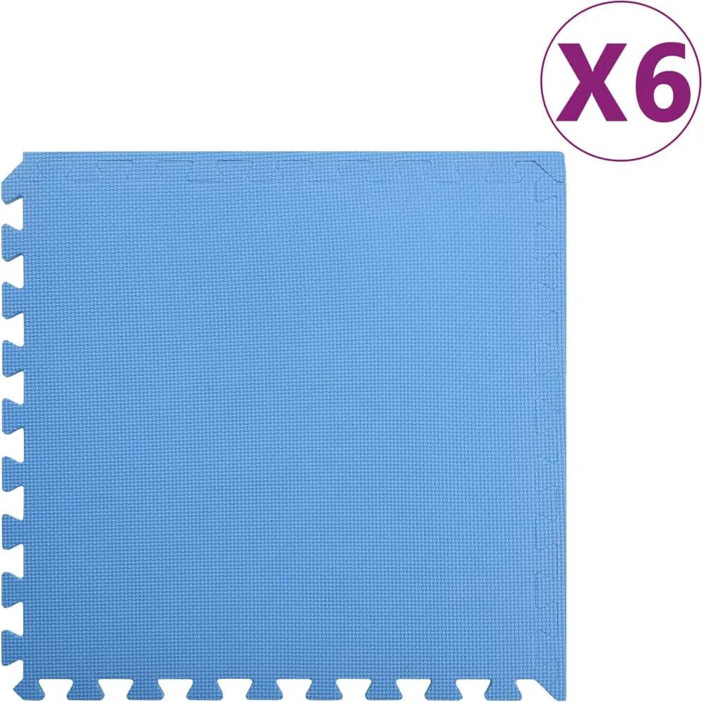 Tapetes de chão 6 pcs 2,16 ㎡ espuma de EVA azul
