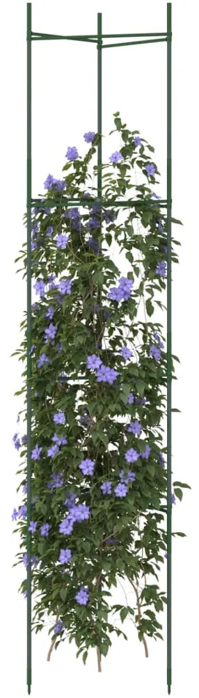 vidaXL Suportes para tomateiros 4 pcs 154 cm aço e PP