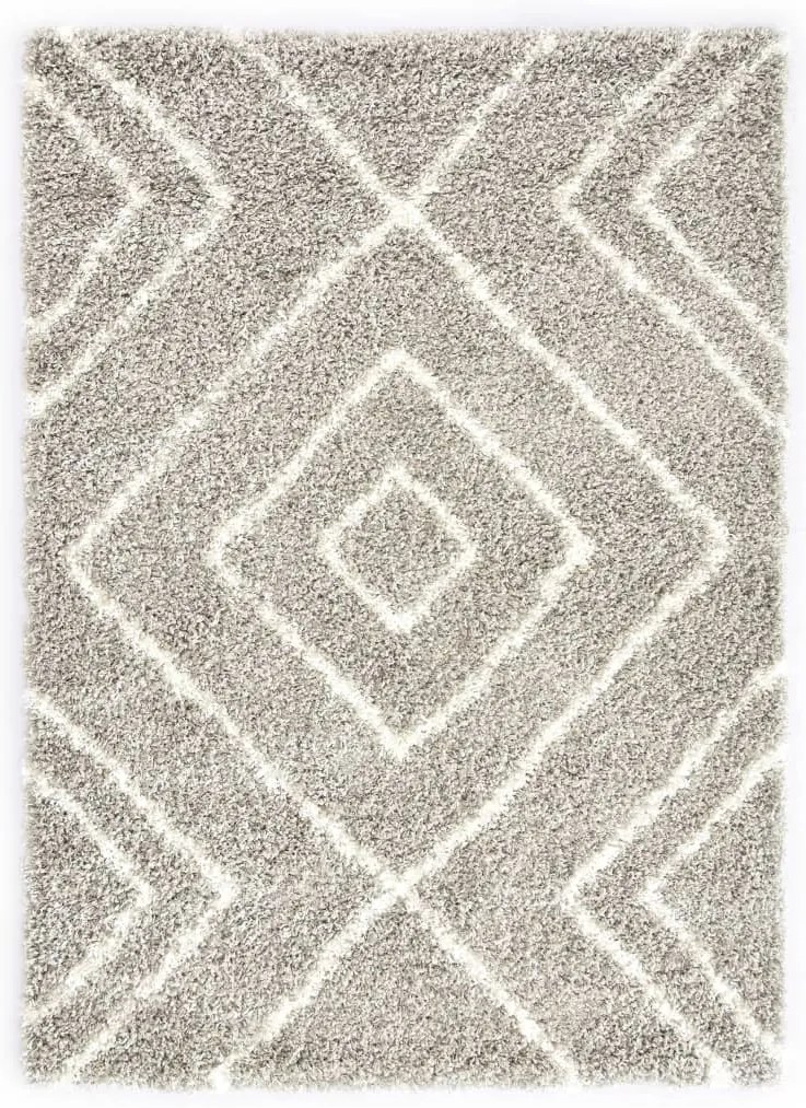 vidaXL Tapete berbere shaggy PP cor areia e bege 160x230 cm