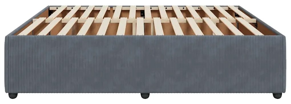 Estrutura de cama sem colchão 180x200 cm veludo cinzento-escuro