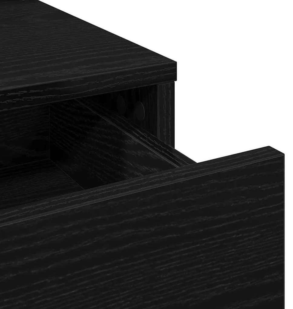 Mesa de Maquiagem vidaXL com Gavetas em Madeira de Carvalho Preto 100x