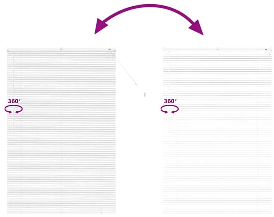 Persiana de Janela com cortinas Outros Manual Branco 120 x 175 cm Alum