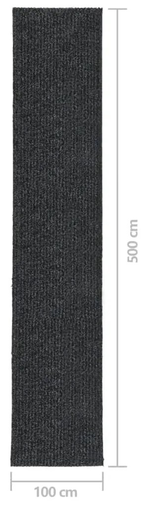Tapete/passadeira de entrada 100x500 cm antracite