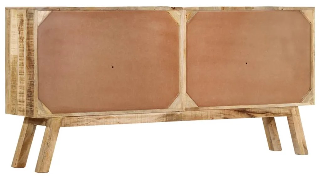 Aparador 160x30x76 cm madeira mangueira maciça castanho/preto