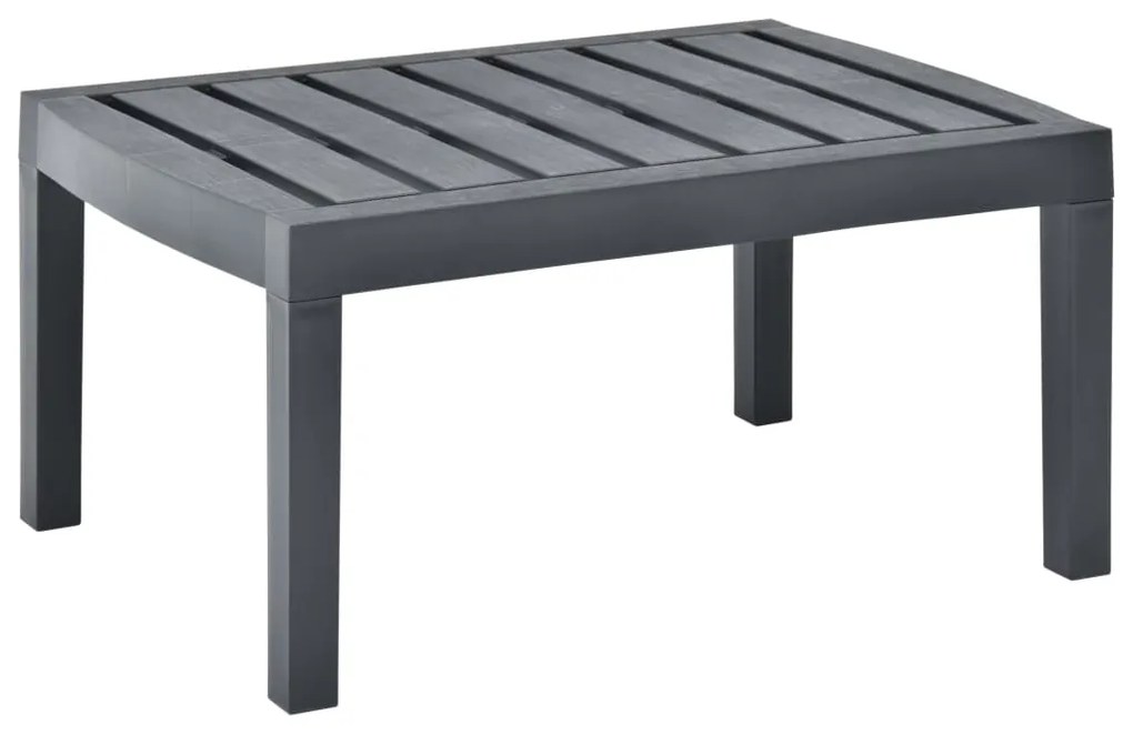 48815 vidaXL Mesa de jardim 78x55x38 cm plástico antracite