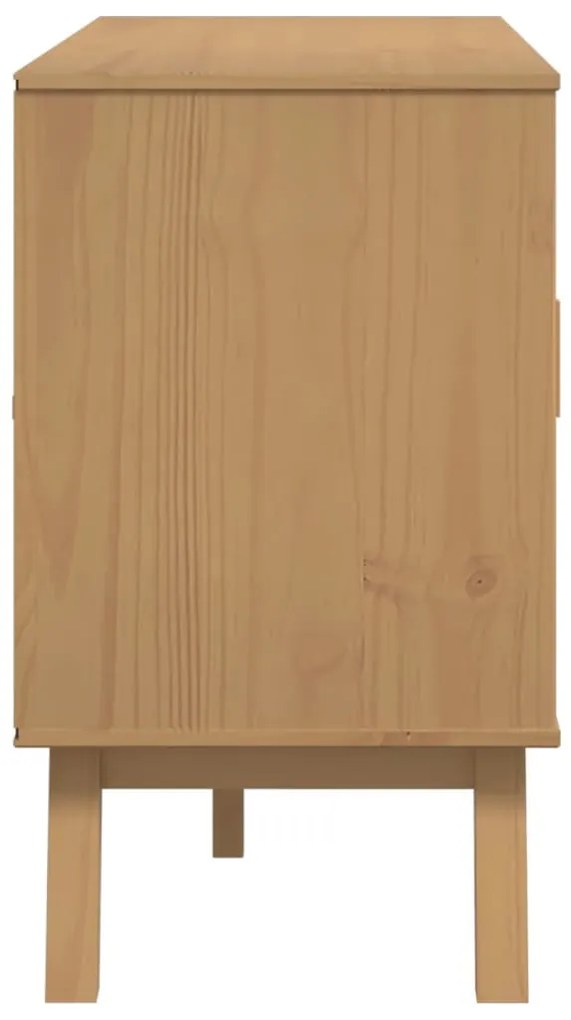 Aparador OLDEN 114x43x73,5 cm pinho maciço cinzento e castanho