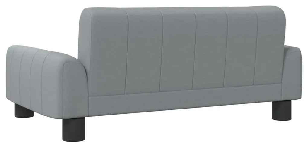 Sofá infantil 70x45x30 cm tecido cinzento-claro