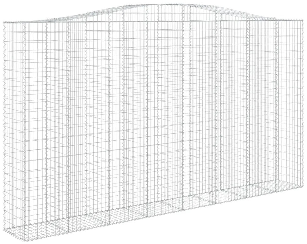 Cestos gabião arqueados 2pcs 400x50x220/240cm ferro galvanizado