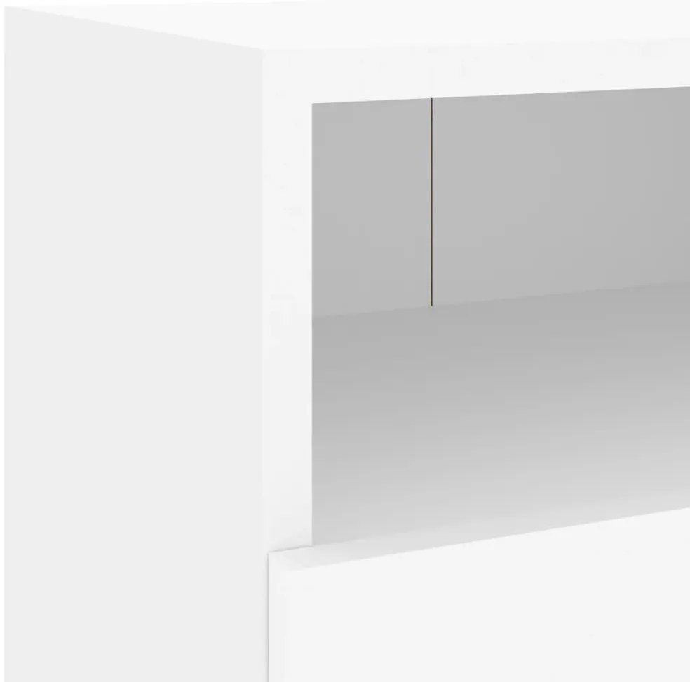 5 pcs móveis de parede p/ TV derivados de madeira branco
