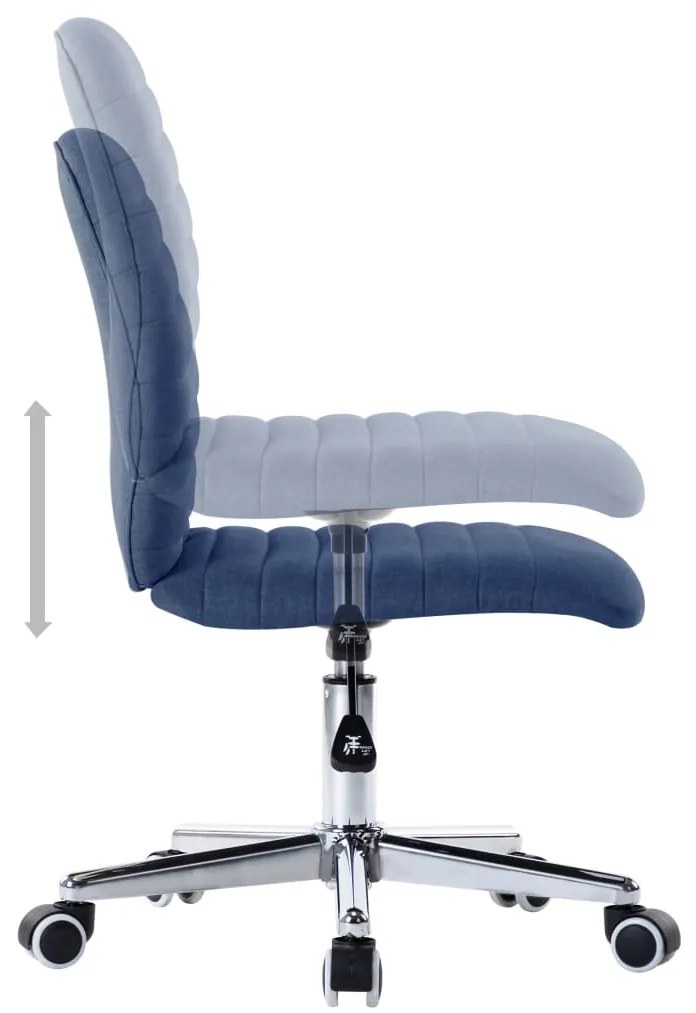Cadeiras de jantar 2 pcs tecido azul
