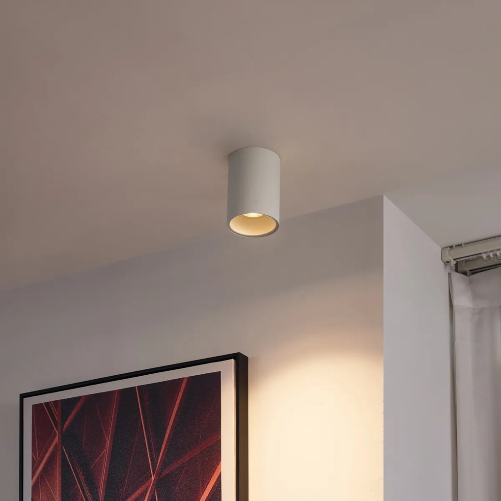 Conjunto de 4 focos de superfície modernos bege GU10 50mm redondos - Deep