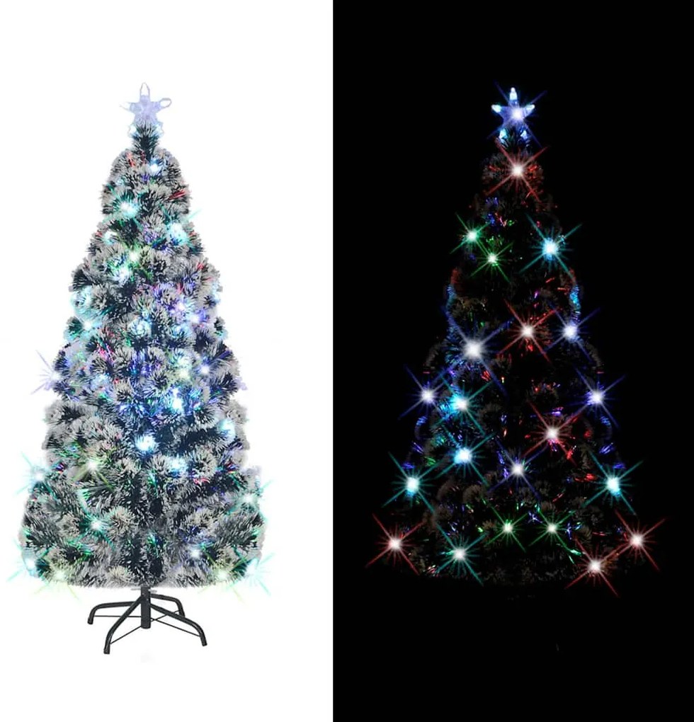 Árvore de Natal pré-iluminada c/ suporte 150 cm fibra ótica