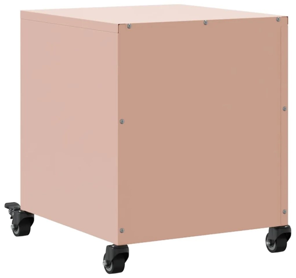Mesa de cabeceira 36x38,5x43,5 cm aço rosa